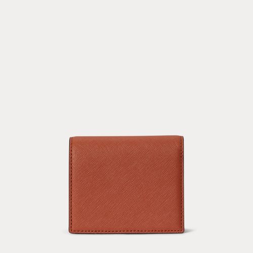 Portefeuille compact en cuir hachuré - Lauren - Modalova
