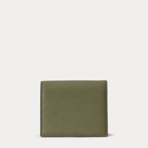 Portefeuille compact en cuir hachuré - Lauren - Modalova