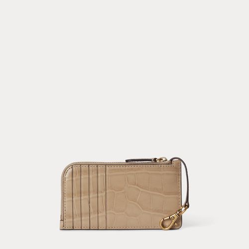 Porte-cartes façon crocodile zippé en L - Lauren - Modalova