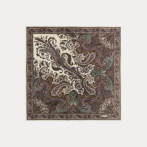 Carré en crêpe de Chine motif cachemire - Collection - Modalova