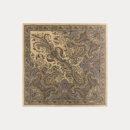 Carré en crêpe de Chine motif cachemire - Collection - Modalova