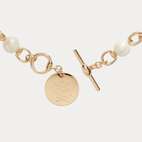Collier à pendentif logo doré - Lauren - Modalova