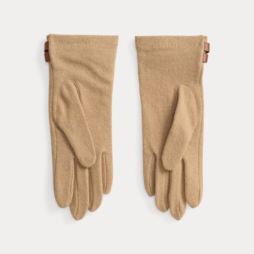 Gants tactiles peau de mouton et laine - Lauren - Modalova
