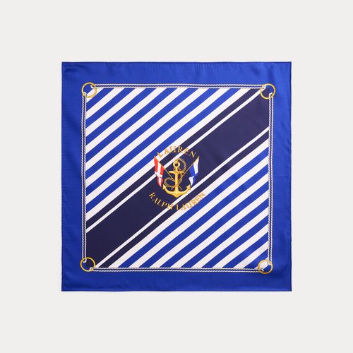 Foulard carré en soie à écusson ancre - Lauren - Modalova