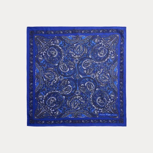 Bandana motif cachemire soie lavée sable - Lauren - Modalova