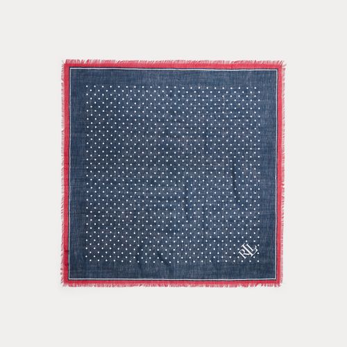 Carré à pois en lin et coton - Lauren - Modalova