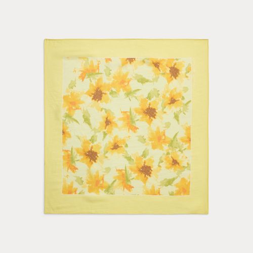 Carré de soie à motif fleuri - Lauren - Modalova