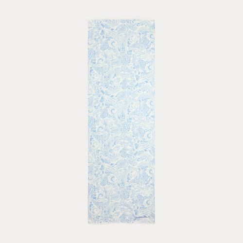Écharpe motif cachemire en coton et soie - Lauren - Modalova