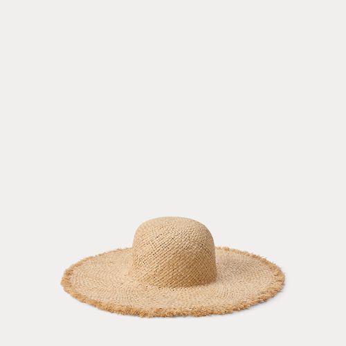 Chapeau en raphia à logo - Lauren - Modalova