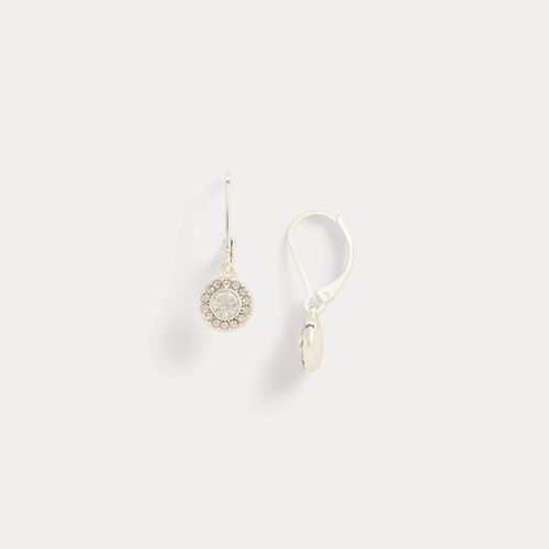 Boucles pendantes pavé argent - Lauren - Modalova