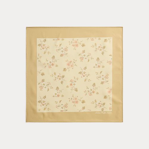 Carré de soie à motif fleuri - Lauren - Modalova