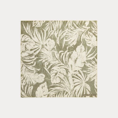 Carré de soie à motif palmes - Lauren - Modalova
