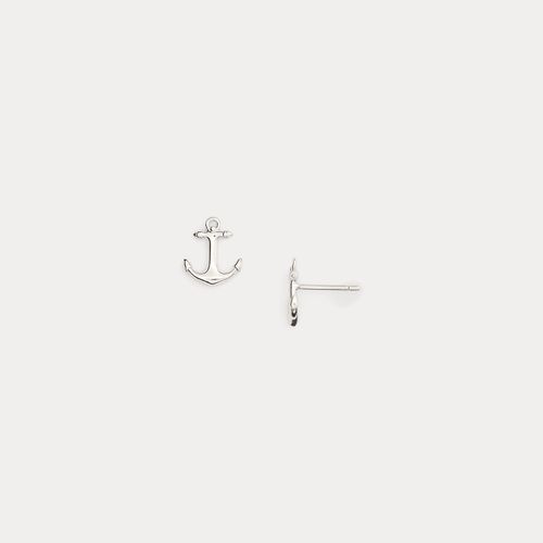 Puces d'oreilles ancre en argent - Ralph Lauren - Modalova
