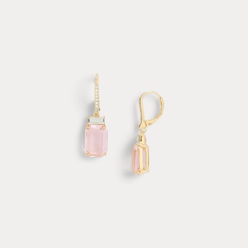 Boucles pendantes pavées dorées - Lauren - Modalova