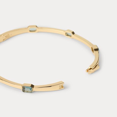 Bracelet à charnière plaqué or pierres - Lauren - Modalova