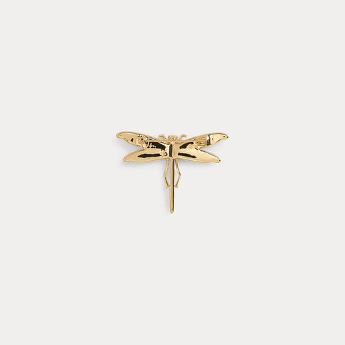 Broche libellule pavée plaquée or - Lauren - Modalova