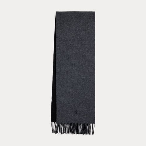 Écharpe en laine à bordure frangée - Polo Ralph Lauren - Modalova