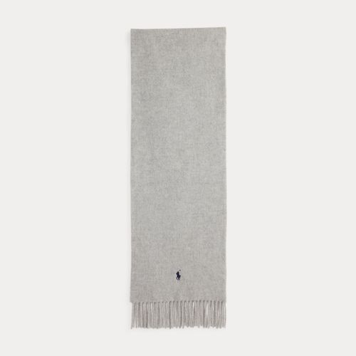 Écharpe en laine à bordure frangée - Polo Ralph Lauren - Modalova