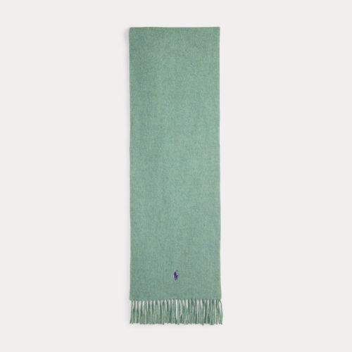 Écharpe en laine à bordure frangée - Polo Ralph Lauren - Modalova