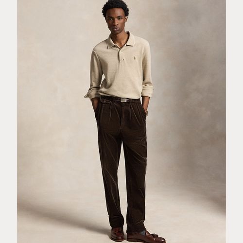 Pull à col polo en maille double - Polo Ralph Lauren - Modalova