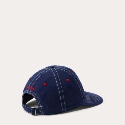 Casquette lettre en chamois - Polo Ralph Lauren - Modalova