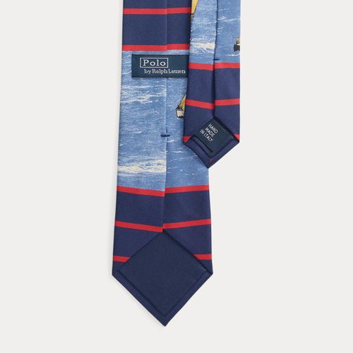 Cravate rayée à motif voilier en soie - Polo Ralph Lauren - Modalova