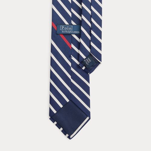 Cravate Mogador rayée soie et coton - Polo Ralph Lauren - Modalova