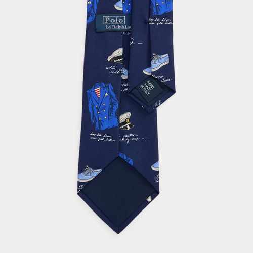 Cravate à motif nautique en soie - Polo Ralph Lauren - Modalova