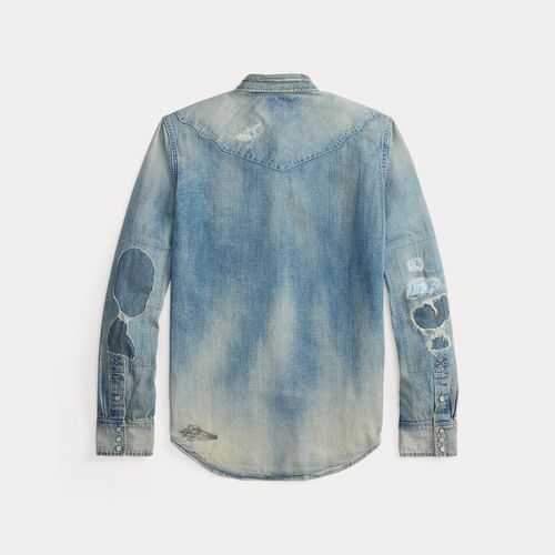 Chemise western Slim Fit rapiécée denim - RRL - Modalova