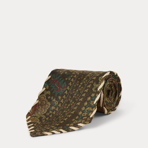 Cravate lin cachemire daim artisanale - RRL - Modalova
