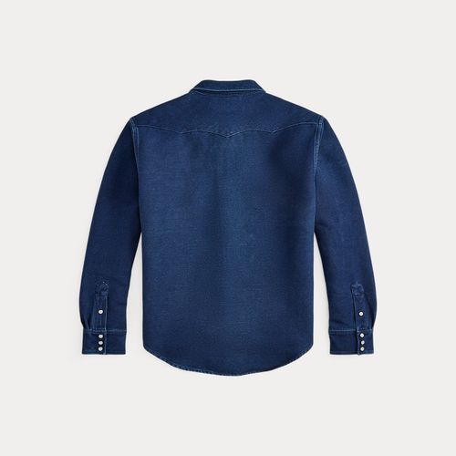 Chemise western Slim Fit en chamois indigo - RRL - Modalova