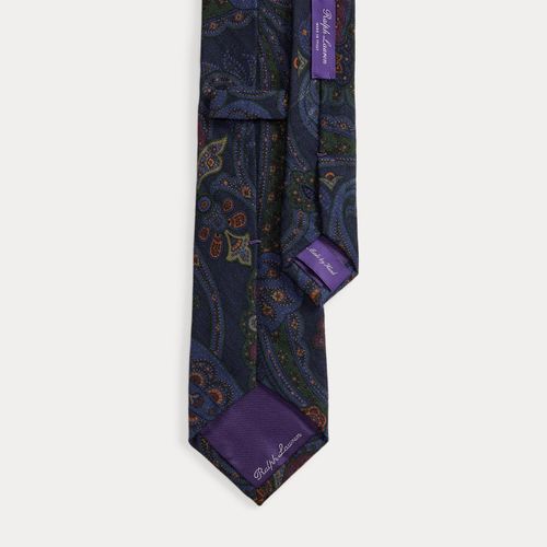 Cravate motif cachemire soie cachemire - Purple Label - Modalova