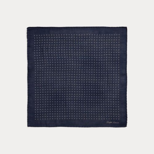 Pochette cachemire et soie motif cercles - Purple Label - Modalova