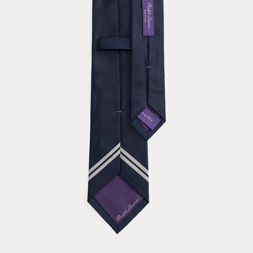 Cravate à écusson en soie - Purple Label - Modalova