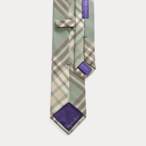 Cravate écossaise en sergé - Purple Label - Modalova