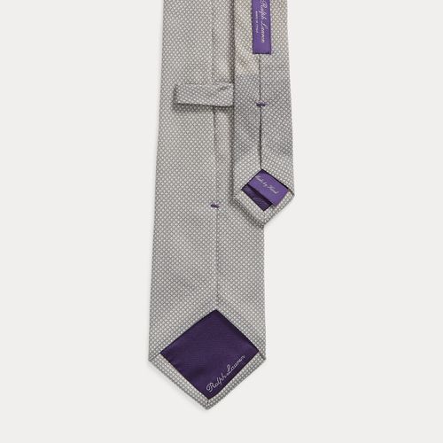 Cravate motif géométrique cachemire soie - Purple Label - Modalova