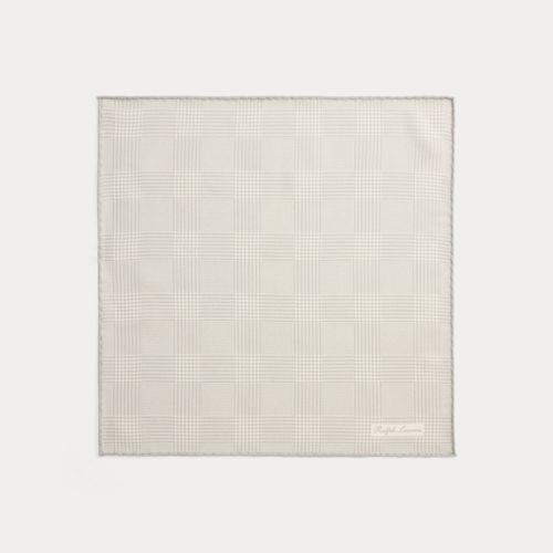 Pochette écossaise soie et cachemire - Purple Label - Modalova