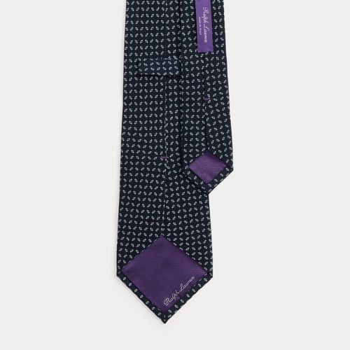 Cravate à motif géométrique en soie - Purple Label - Modalova