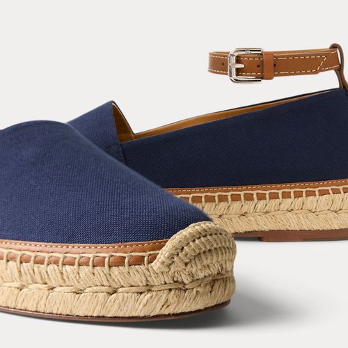 Espadrille – Hadan – Toile – Bordure en cuir de veau - Collection - Modalova