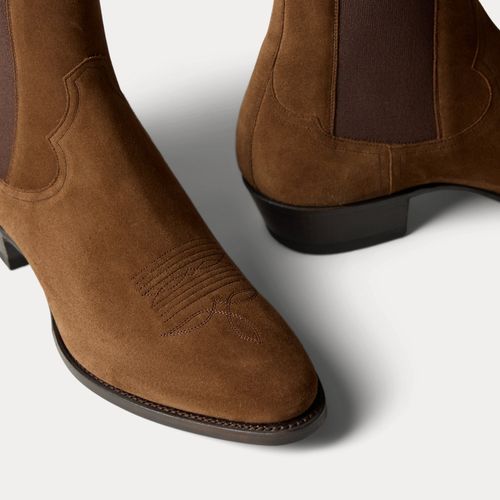 Botte Chelsea western en daim de veau - Purple Label - Modalova