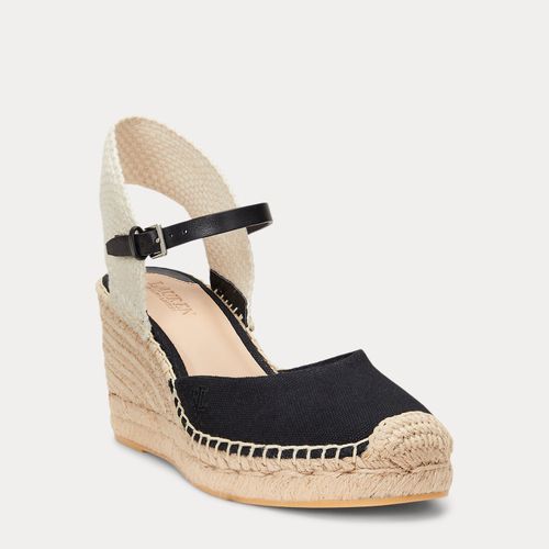 Espadrilles Robby en toile et jute - Lauren - Modalova