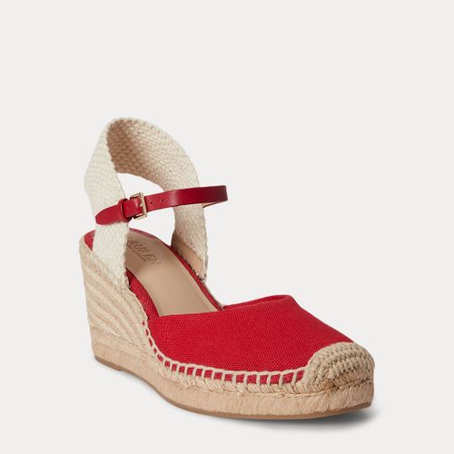 Espadrilles Robby en toile et jute - Lauren - Modalova
