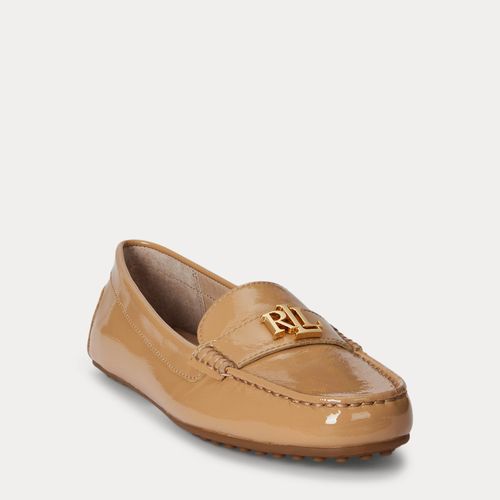 Mocassins cuir verni froissé Barnsbury - Lauren - Modalova