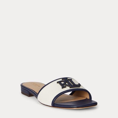 Sandale Everley toile garniture cuir - Lauren - Modalova