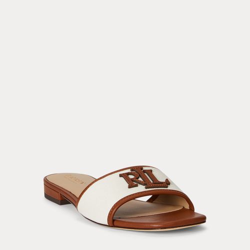 Sandale Everley toile garniture cuir - Lauren - Modalova