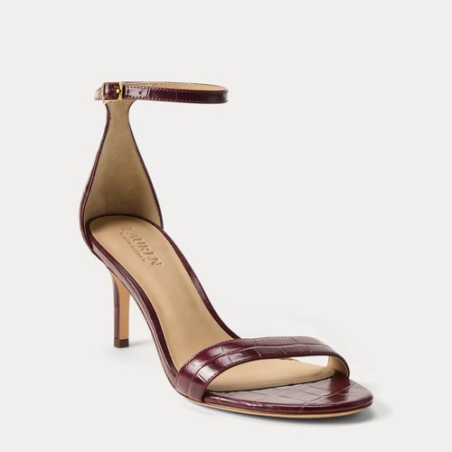 Sandales façon croco talon mi-haut Allie - Lauren - Modalova