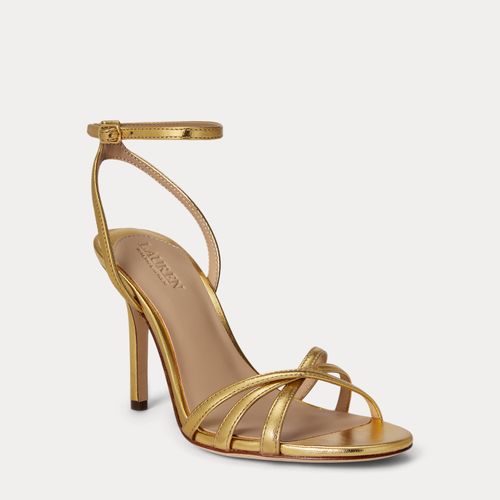 Sandales Kendyl en cuir nappa métallisé - Lauren - Modalova