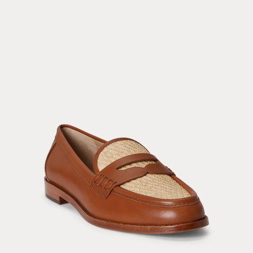 Mocassins Wynnie cuir et raphia - Lauren - Modalova