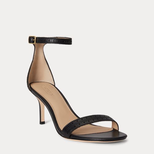 Sandales Allie à talon en cuir perforé - Lauren - Modalova