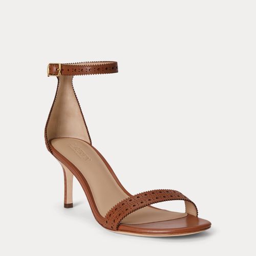 Sandales Allie à talon en cuir perforé - Lauren - Modalova